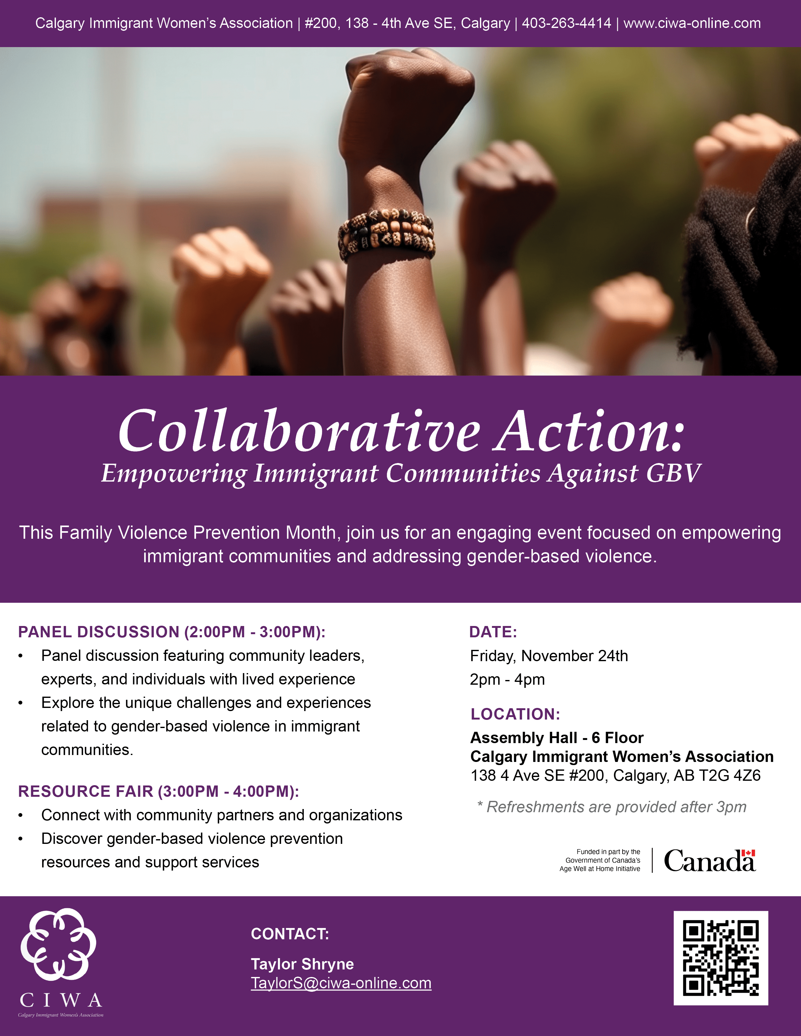 Collaborative Action: Empowering Immigrant Communities Against GBV Resource Fair and Symposium