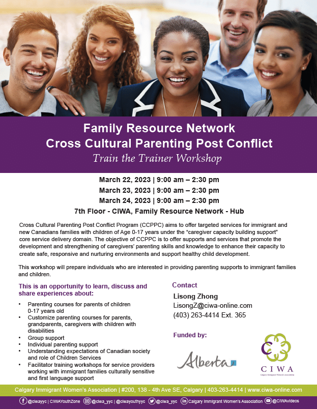 Family Resource Network Cross Cultural Parenting Post Conflict Program – Train the Trainer Course @ FRN Hub