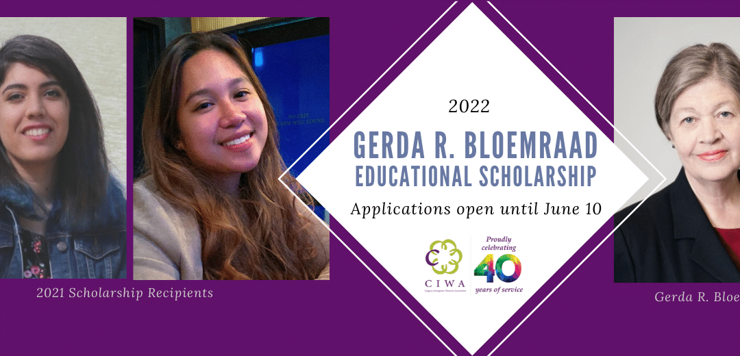 Now accepting applications – Gerda R. Bloemraad Educational Scholarship