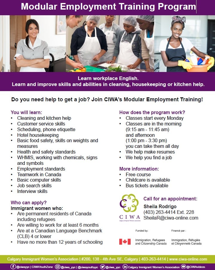 Modular Employment Training -Registration is ongoing