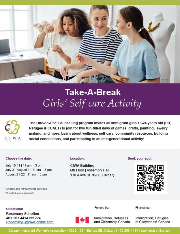 Take-A-Break Girls Self-care Activity