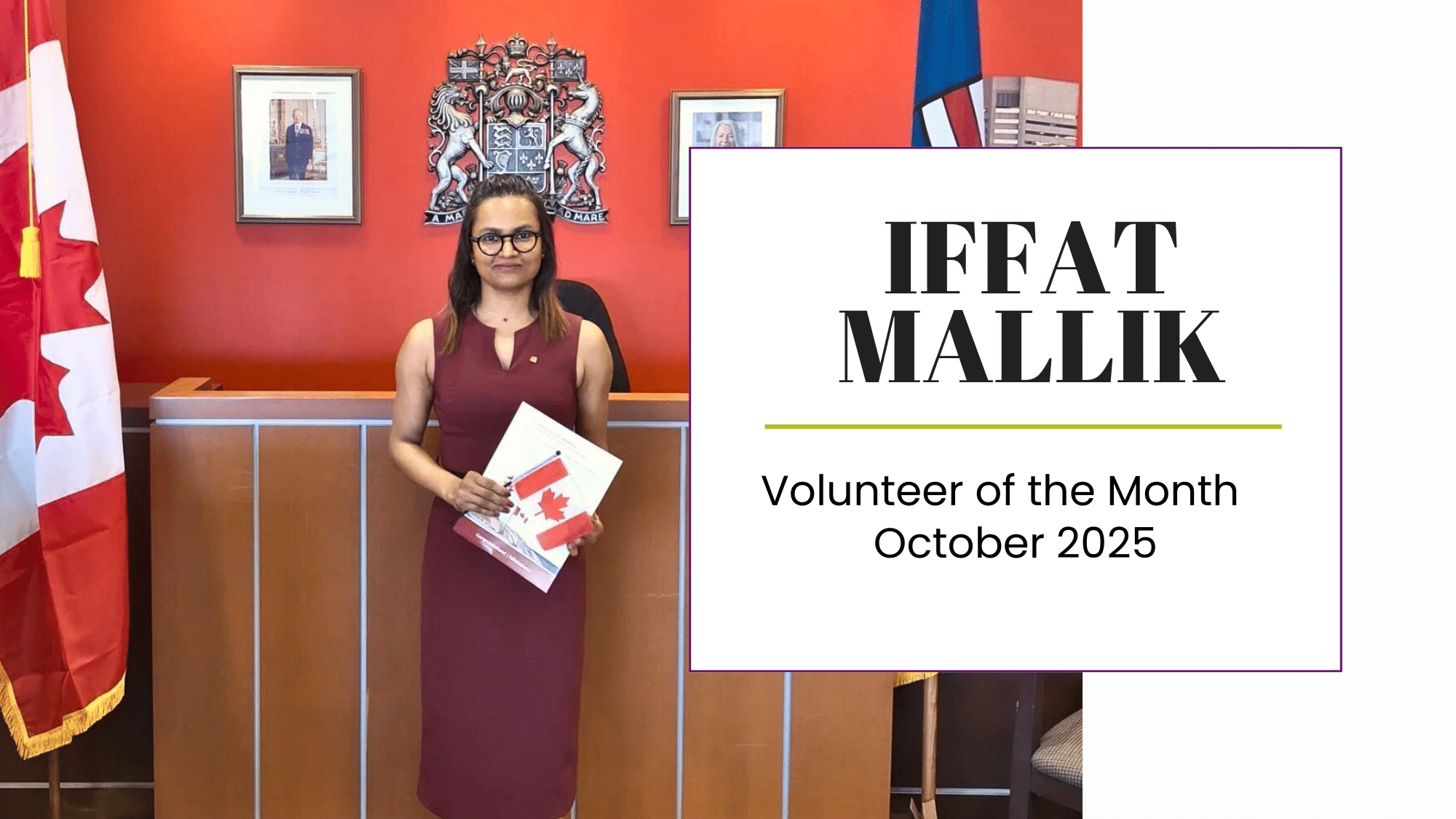 Volunteer of the Month Iffat Mallik